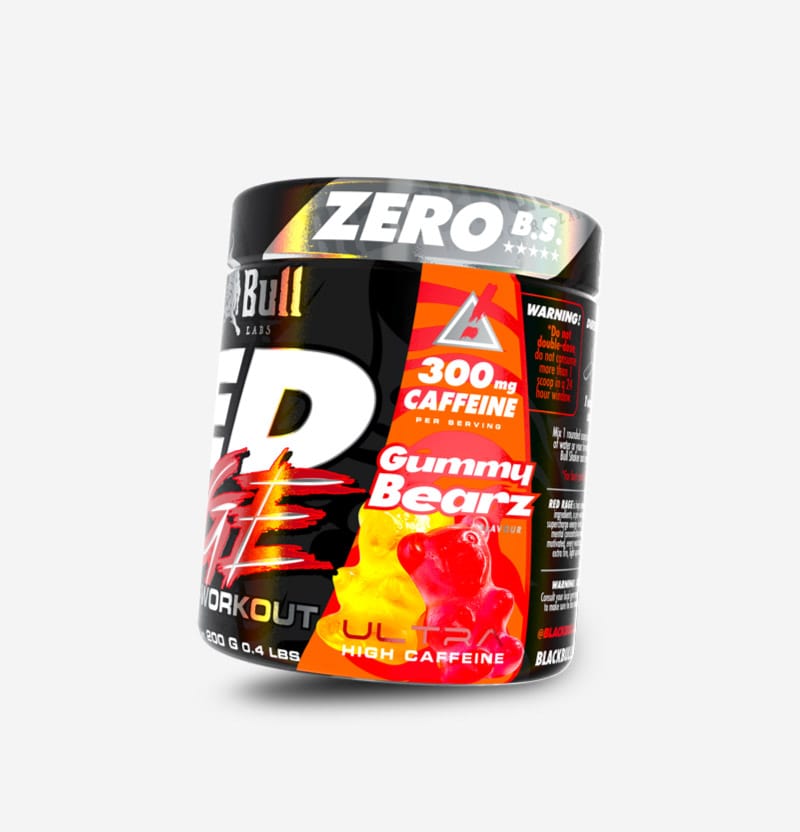 Blackbull Red Rage Pre-Workout Gummy Bearz 200g 